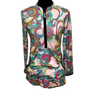 Lilly Pulitzer Trista Long Sleeve 1/2 Zip Pullover Jacket Size Small